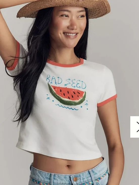 Mother Brand The Itty Bitty Cotton Graphic Baby Tee - Picture 3 of 8